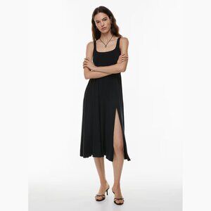 Aritzia Wilfred Black Market Slit Midi Dress Size Small 47786